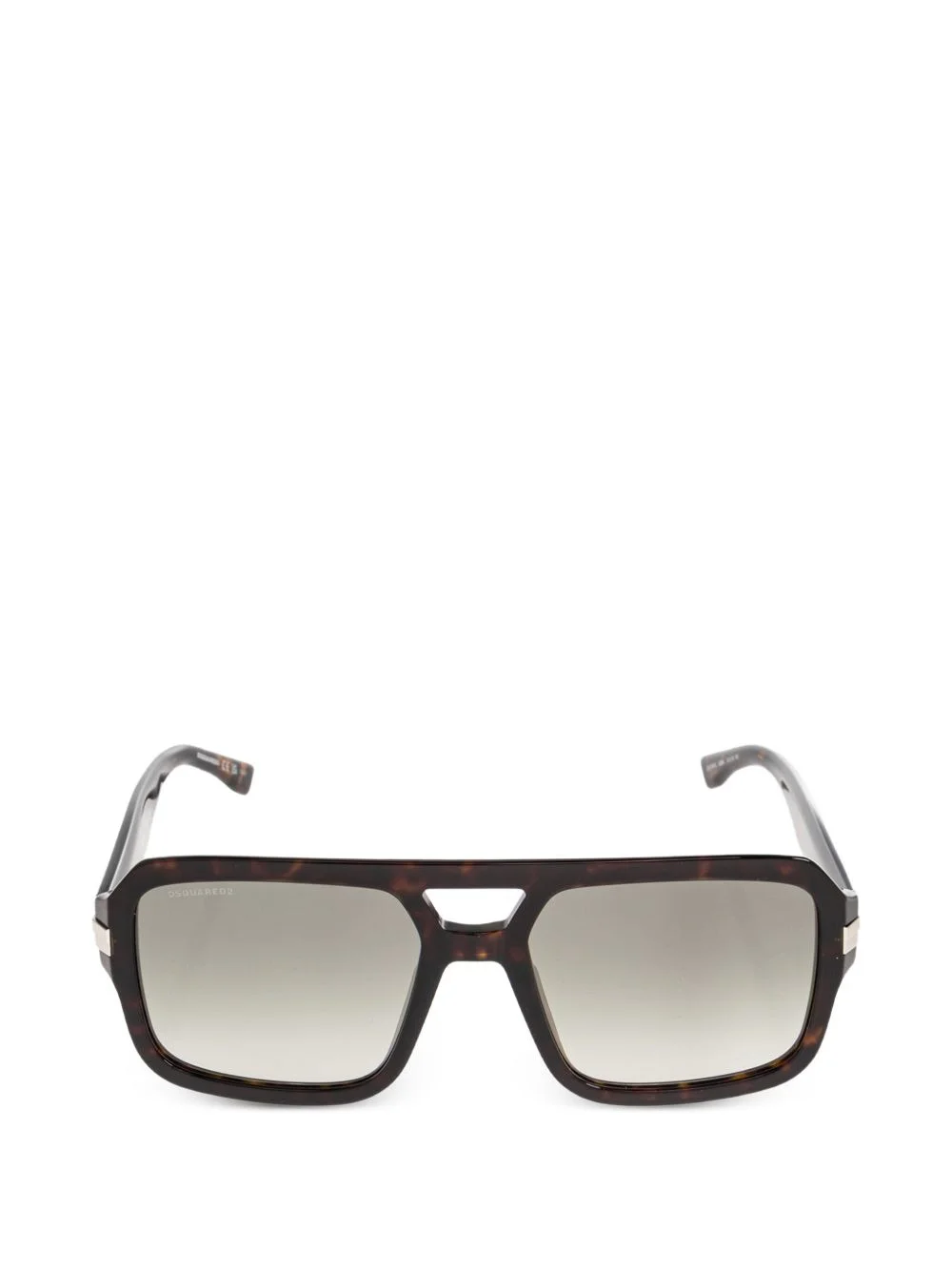 tortoiseshell-effect square-frame sunglasses - 1