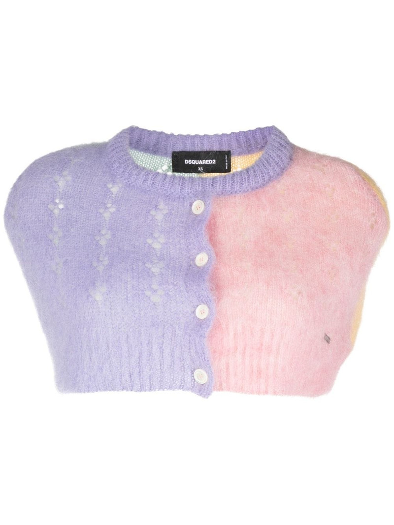 pointelle-knit brushed wool top 1