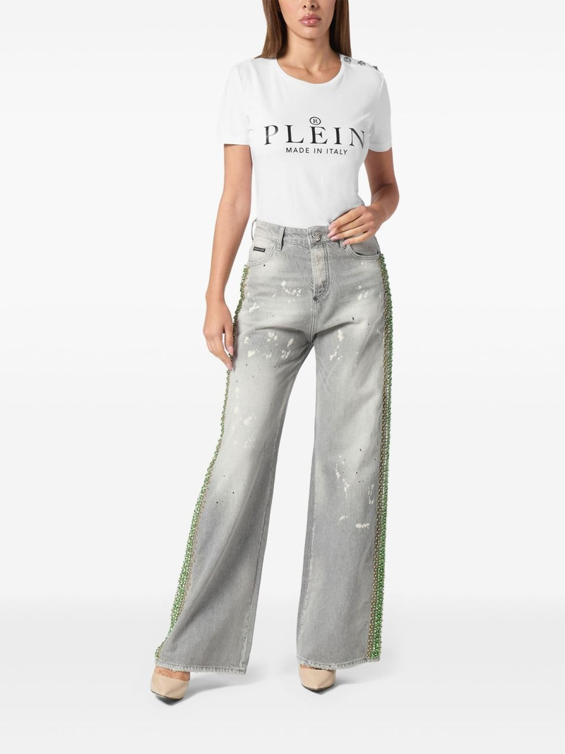 PHILIPP PLEIN crystal-embellished jeans outlook