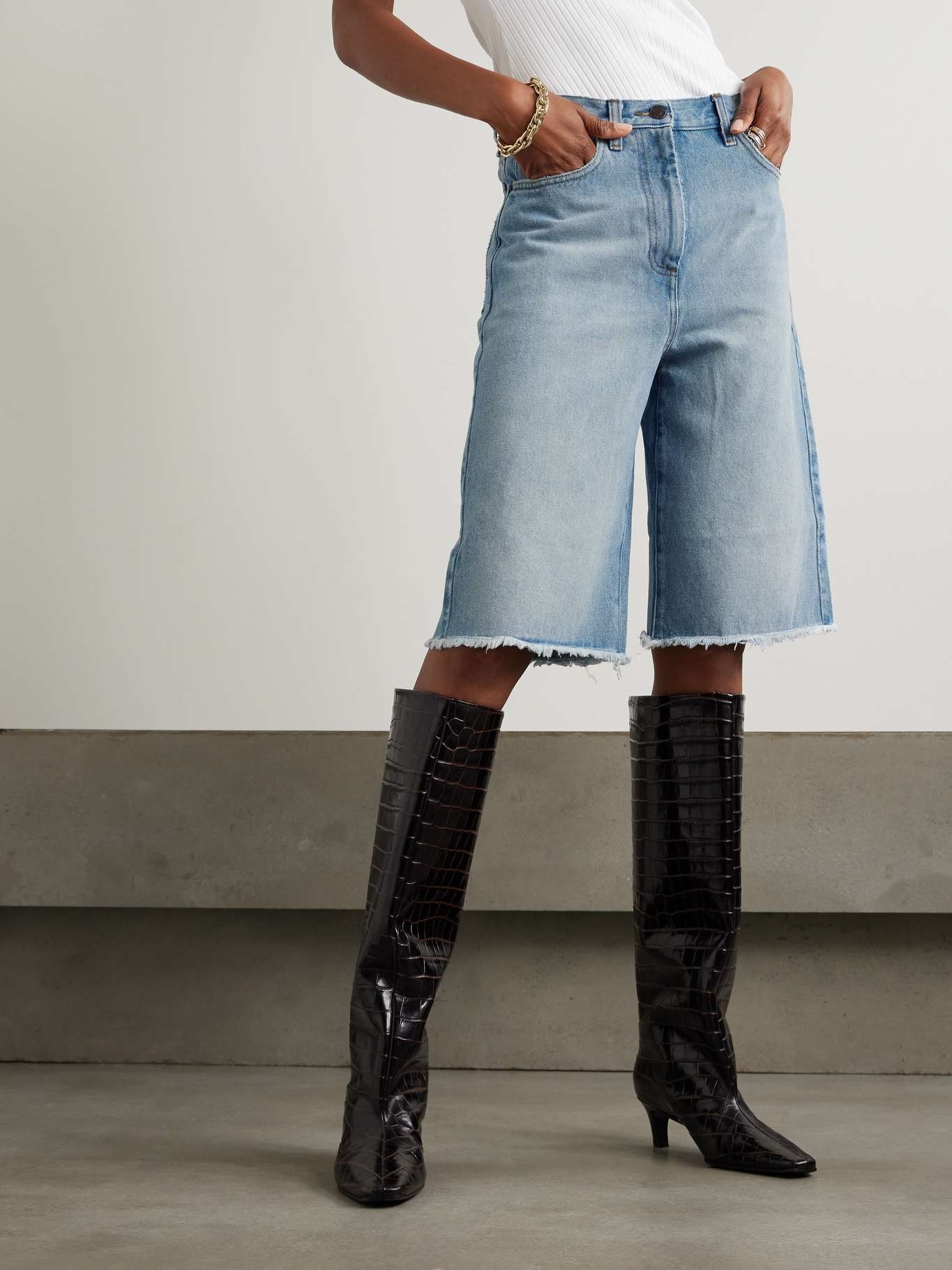 Denim shorts - 3