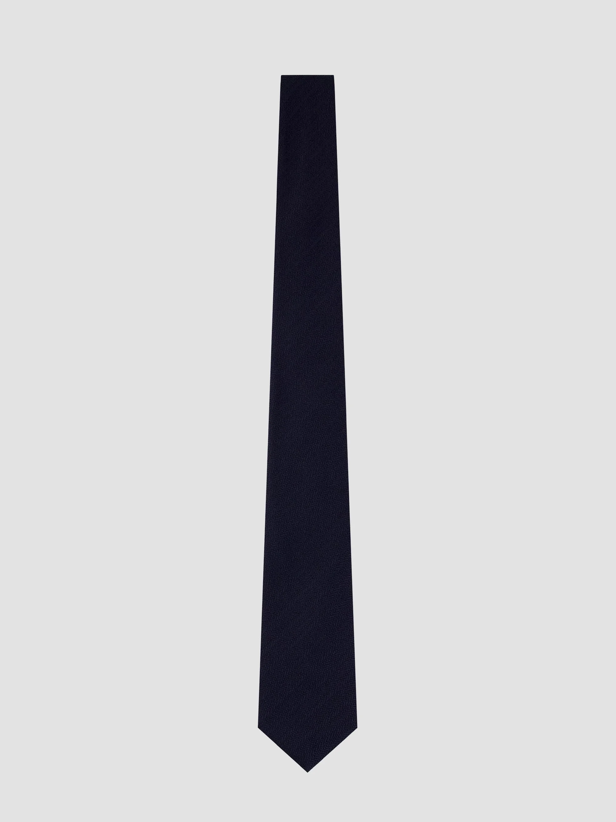Men's Chevron Jacquard Silk Tie - Fancy Blue - 1