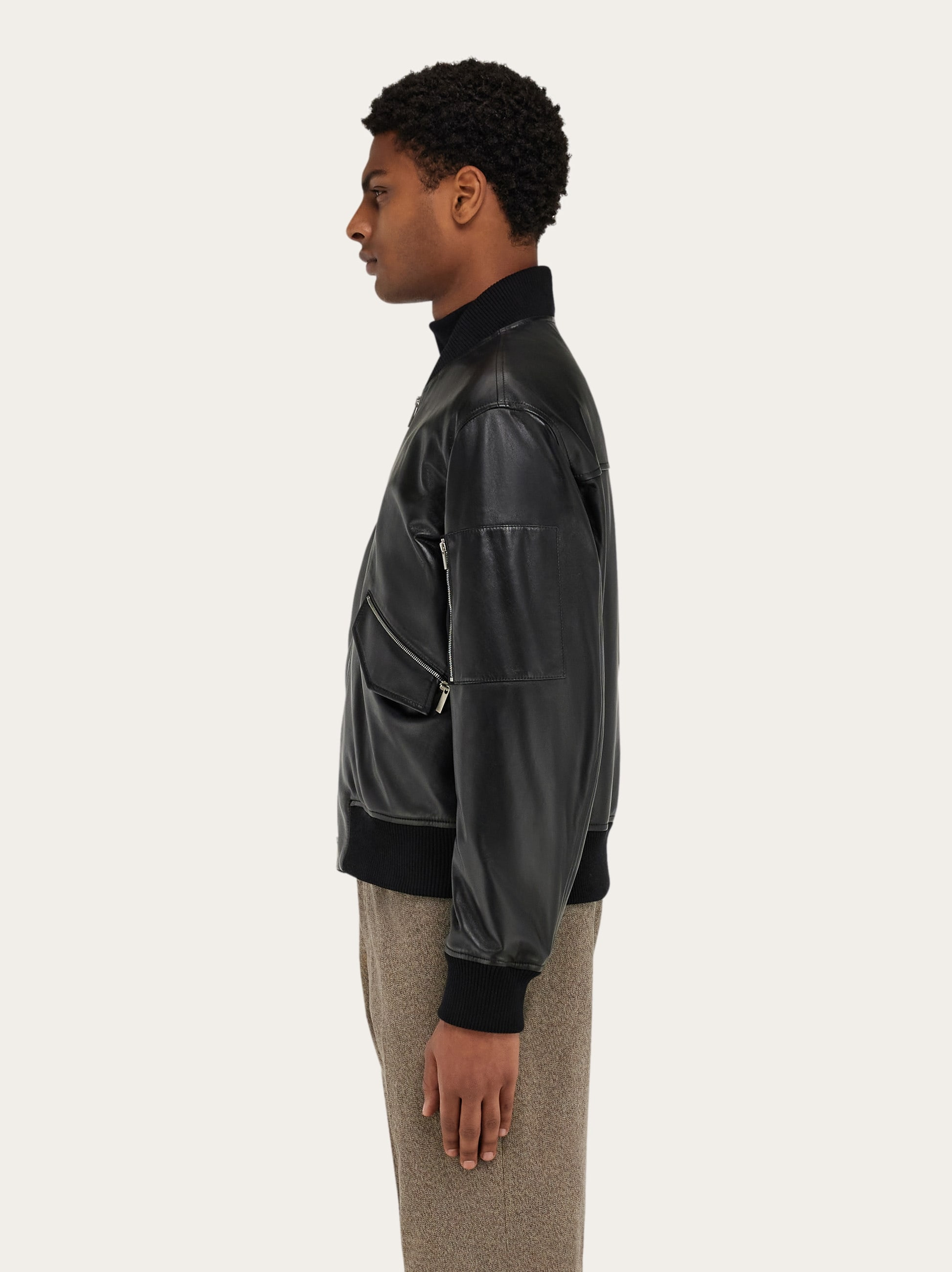 Bomber jacket in nappa leather - 3