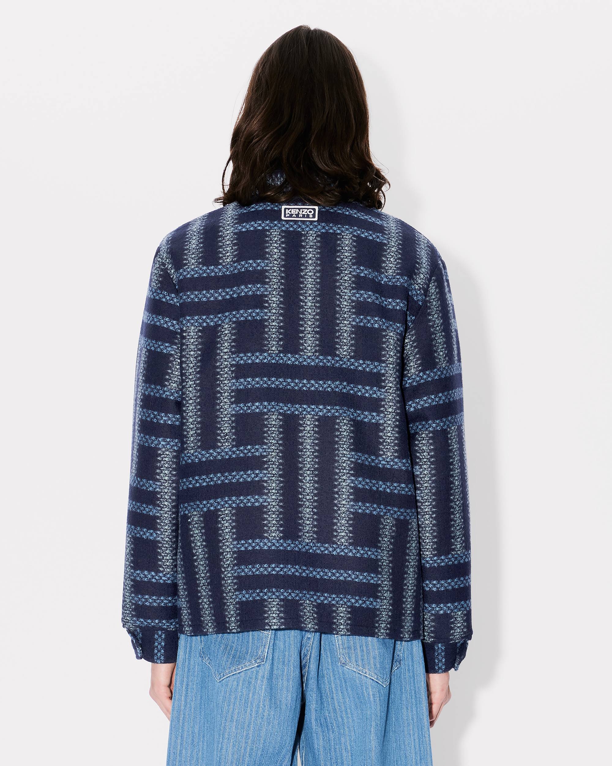 'KENZO Weave' overshirt in virgin wool - 4