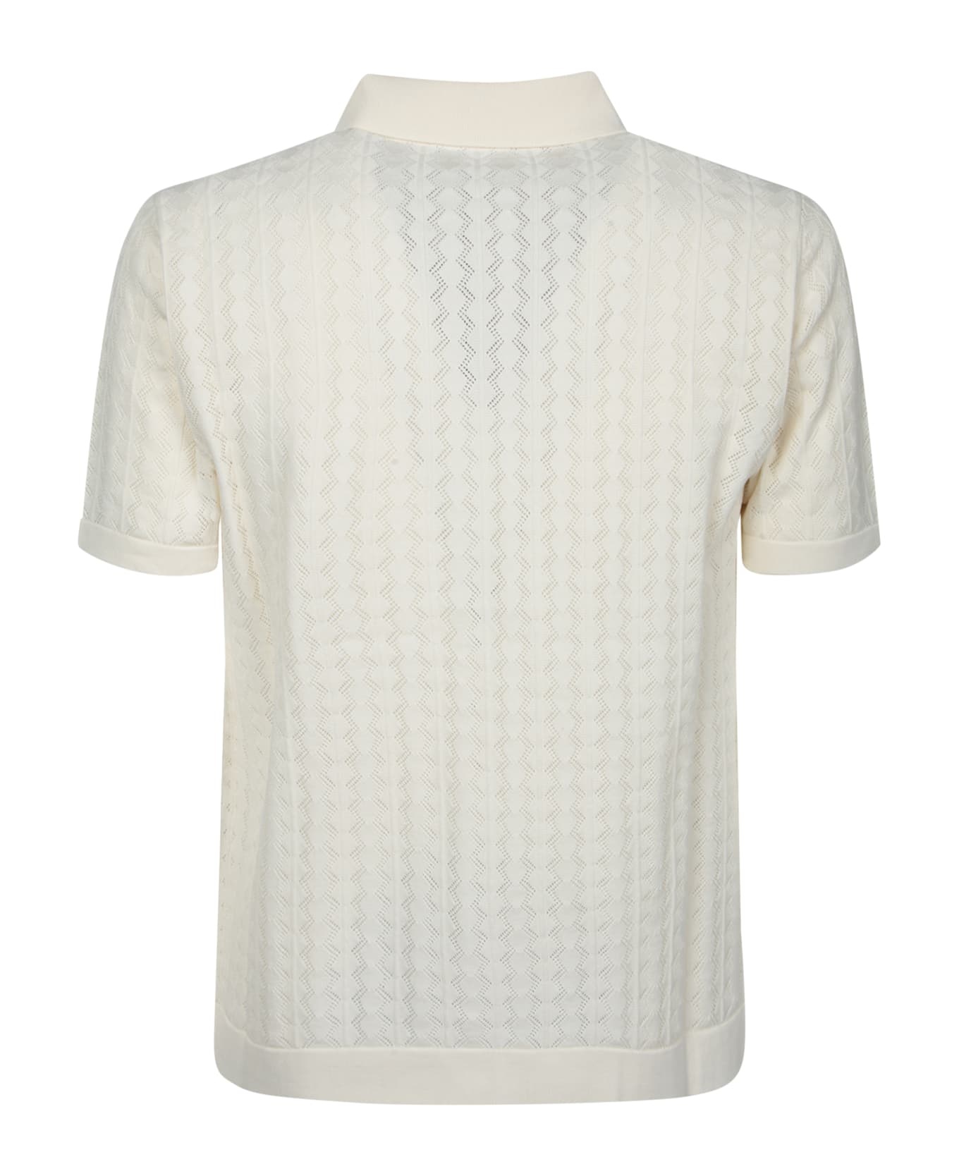 Perforated Cotton Knit Shirt - 2