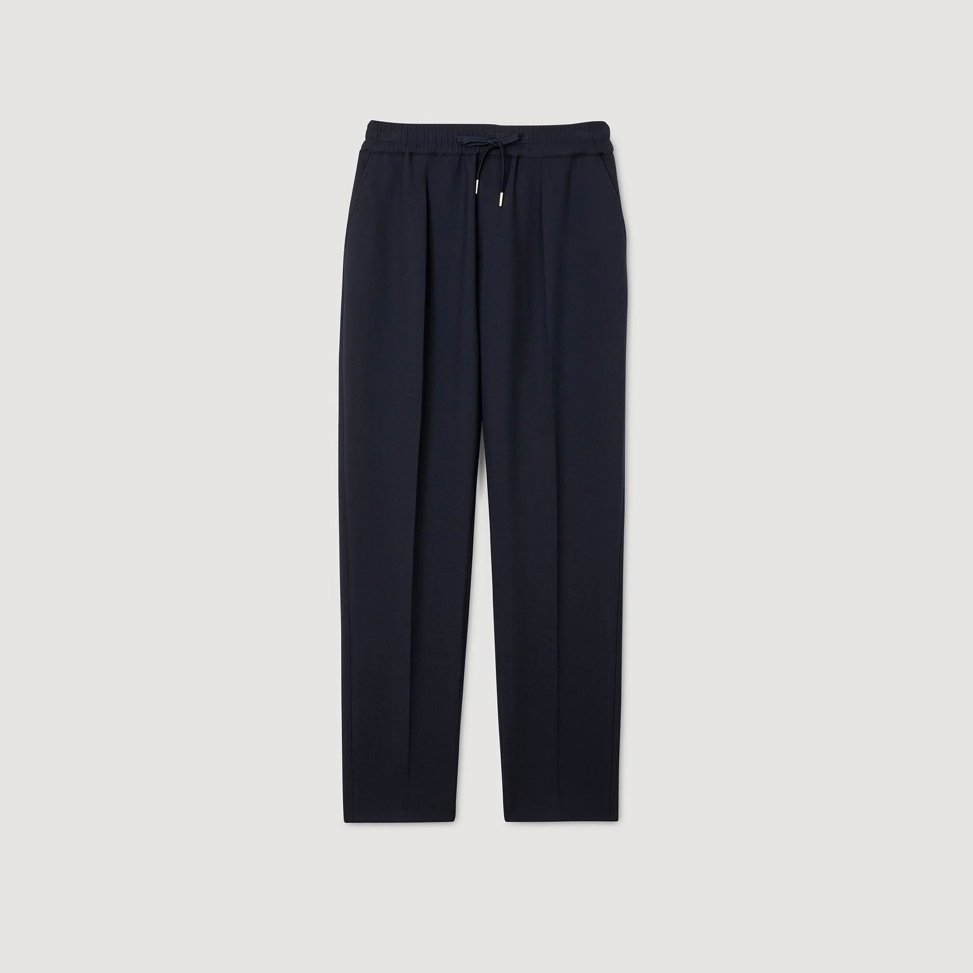 ELASTICATED STRAIGHT-LEG TROUSERS - 1