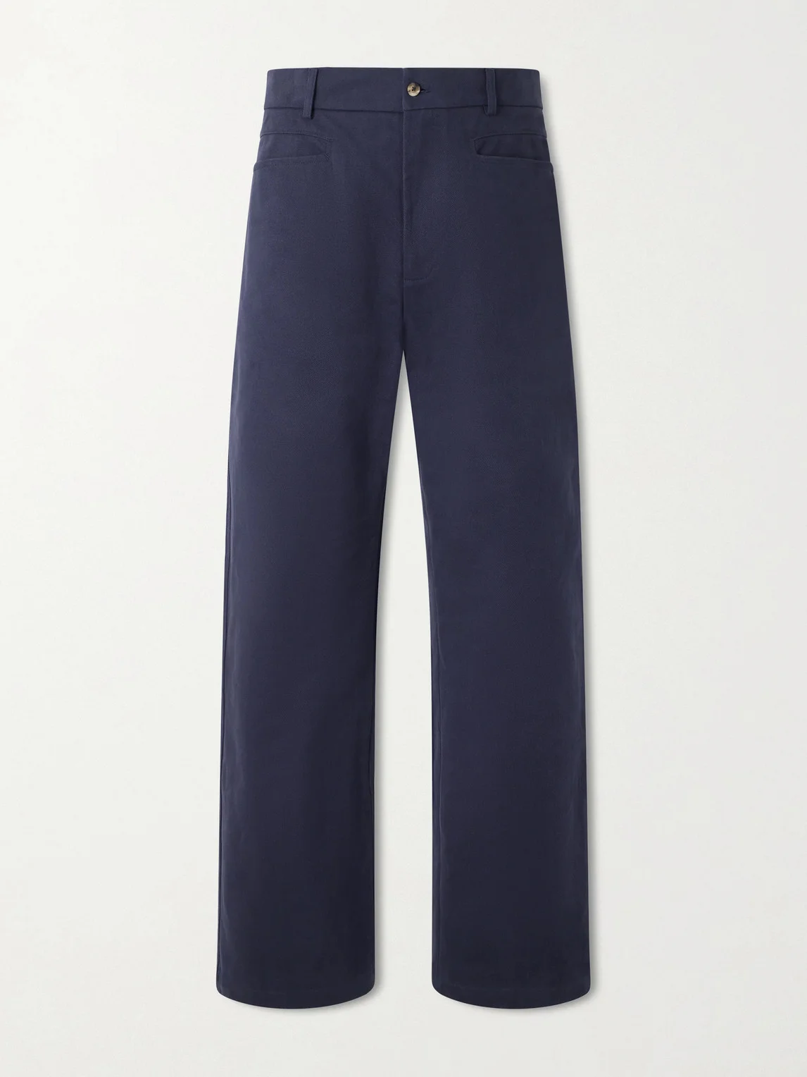 Gardian Wide-Leg Cotton-Twill Suit Trousers - 1