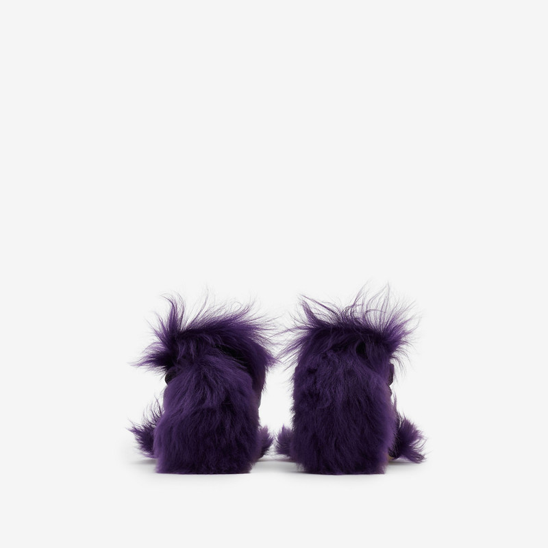 Shearling 단계 포스트 샌들 4