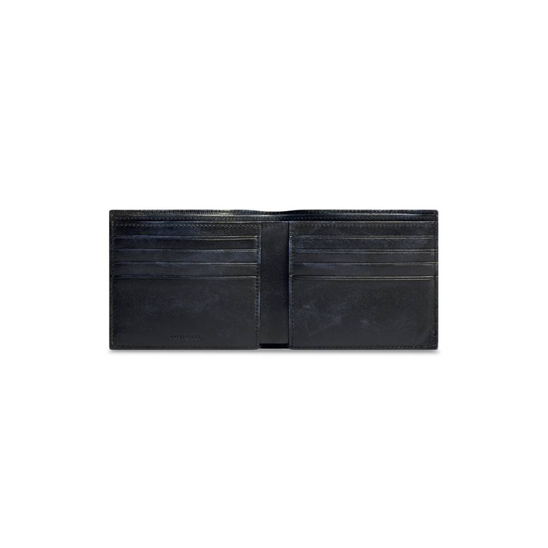 BALENCIAGA Men's Car Square Folded Wallet Dirty Effect in Black outlook
