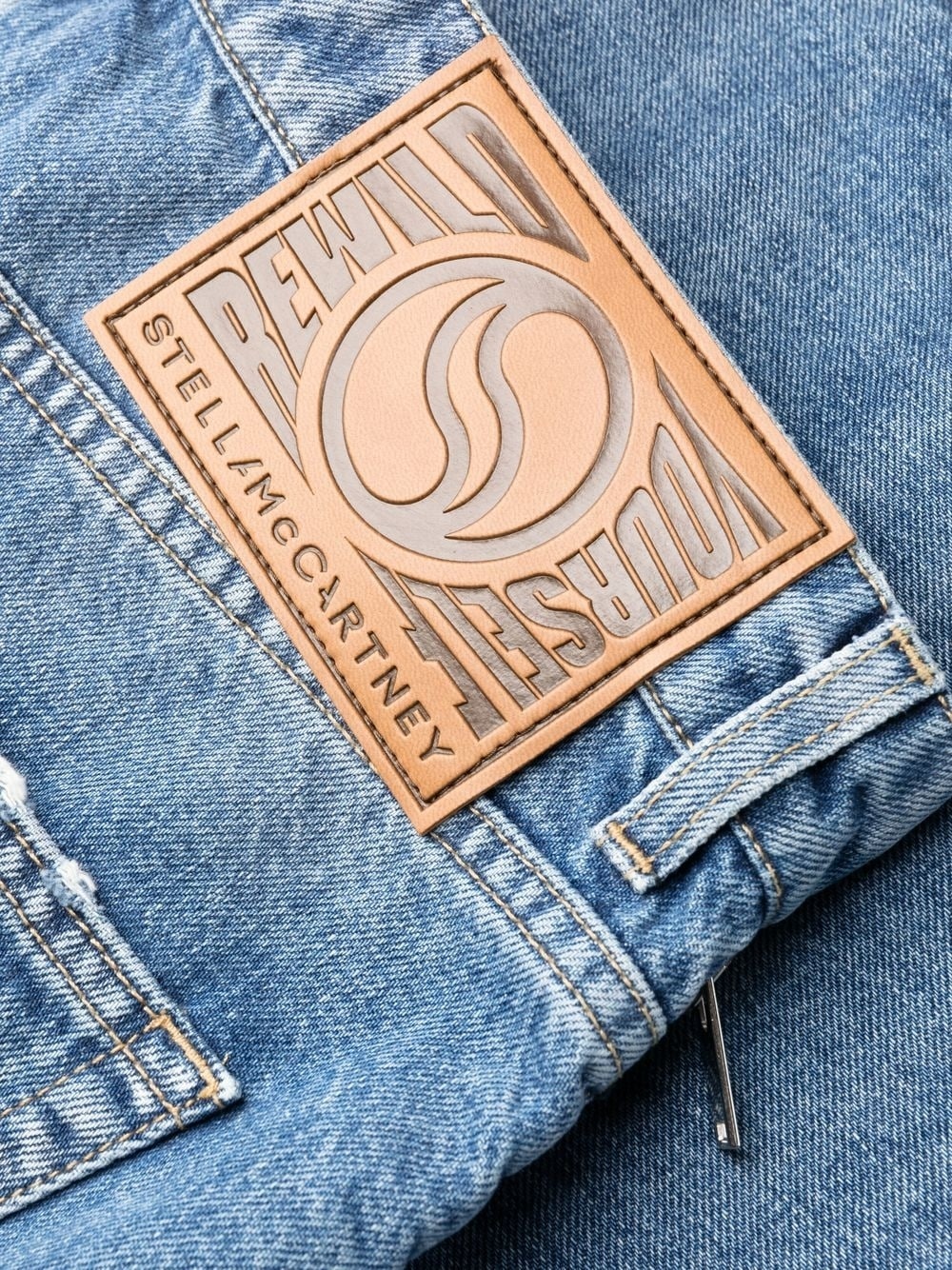 zip-detail straight-leg jeans - 7