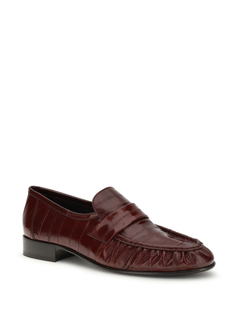 The Row Soft penny leather loafers outlook