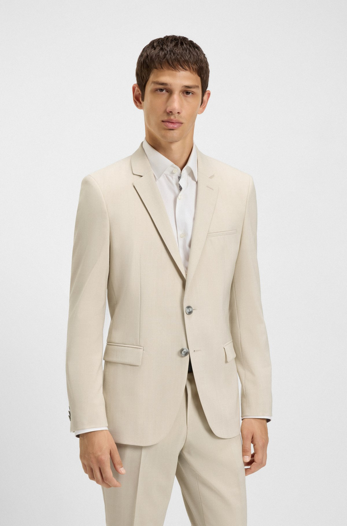 EXTRA-SLIM-FIT SUIT IN A MELANGE WOOL BLEND - 2