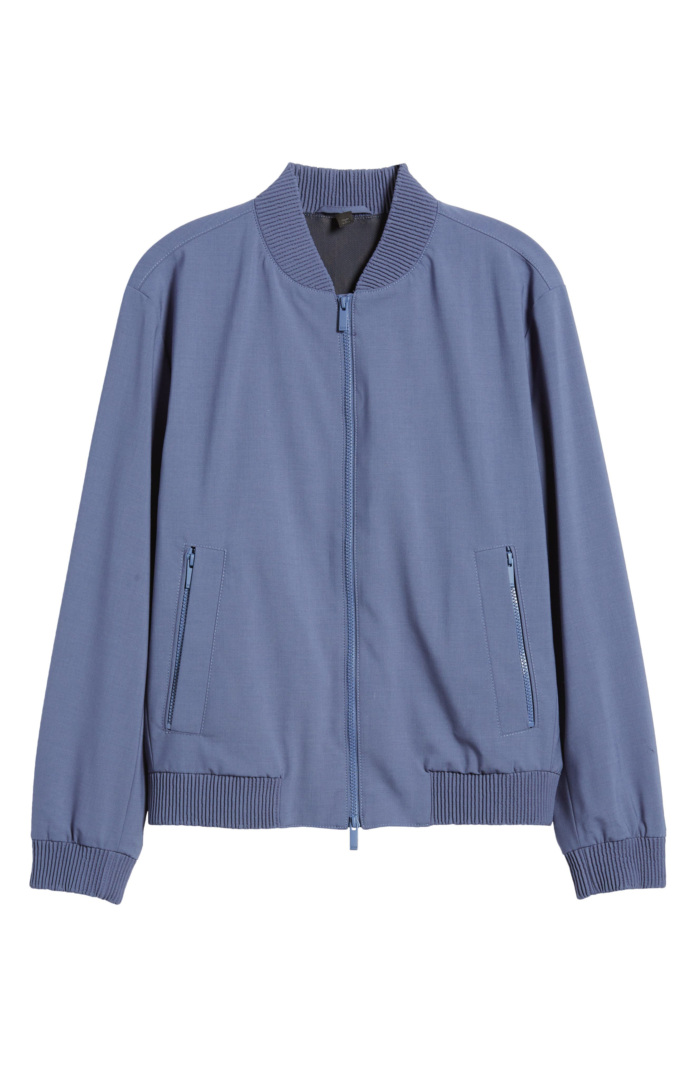 BOSS Hanry Stretch Virgin Wool Blend Jacket in Navy at Nordstrom - 6