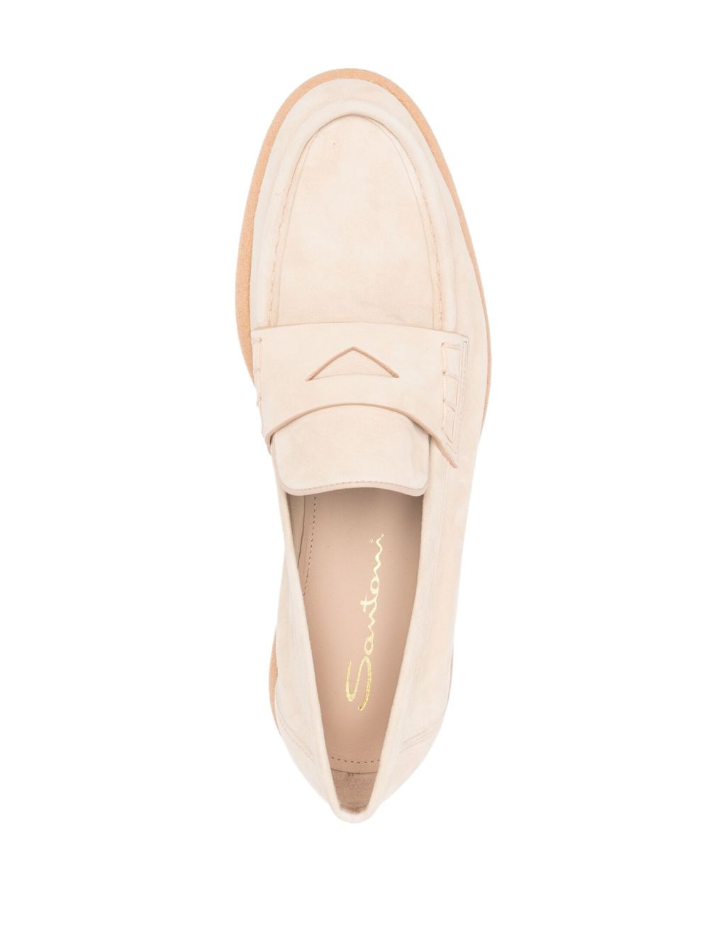 almond-toe suede loafers - 4