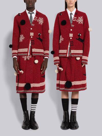 Thom Browne DONEGAL SKI EMBROIDERY PLEATED SKIRT outlook