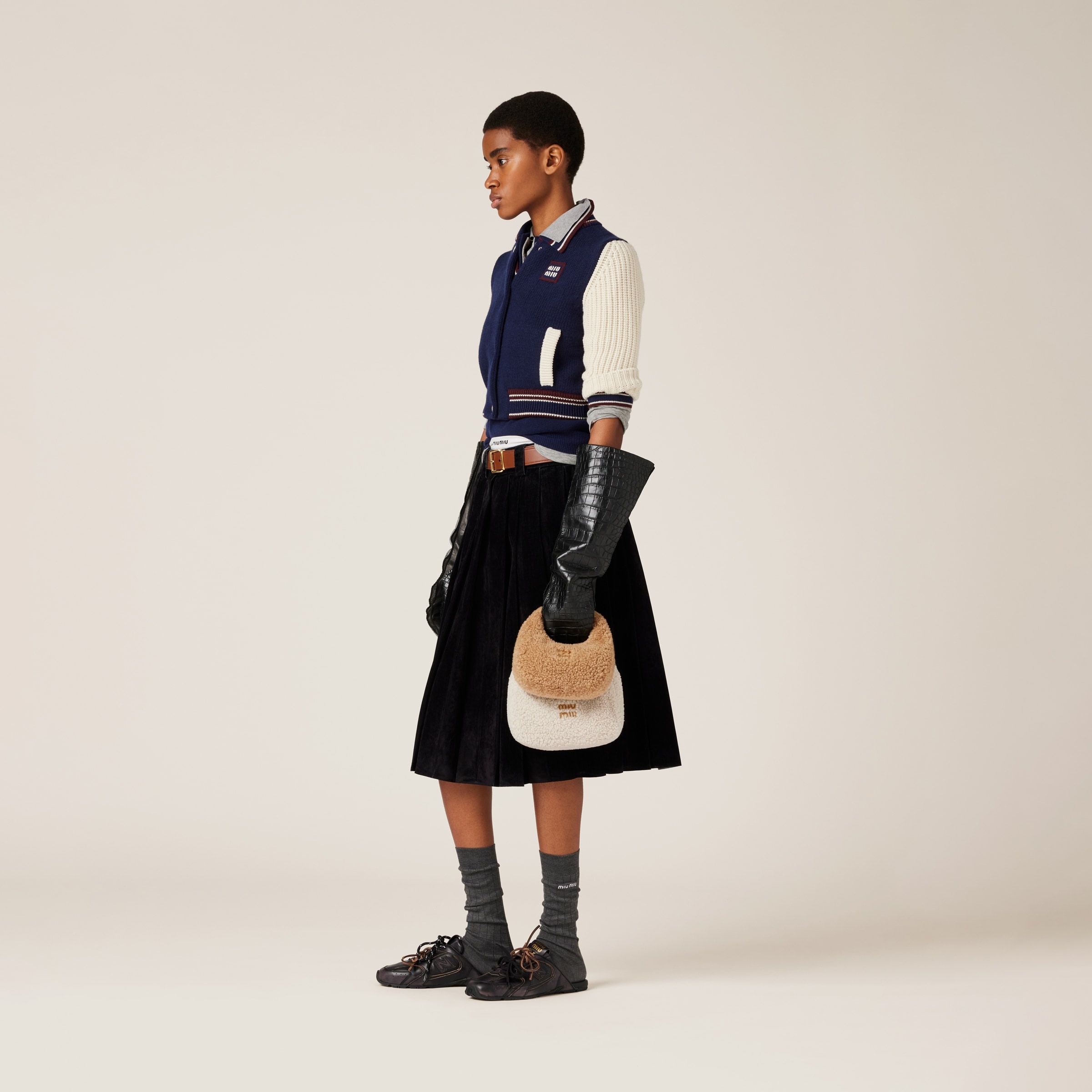 Wander shearling hobo bag - 2