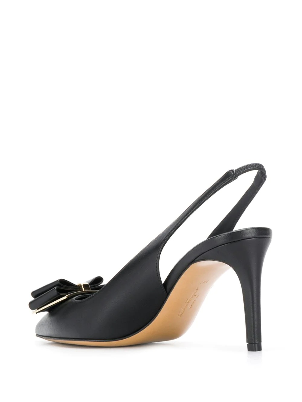 bow sling-back pumps - 3