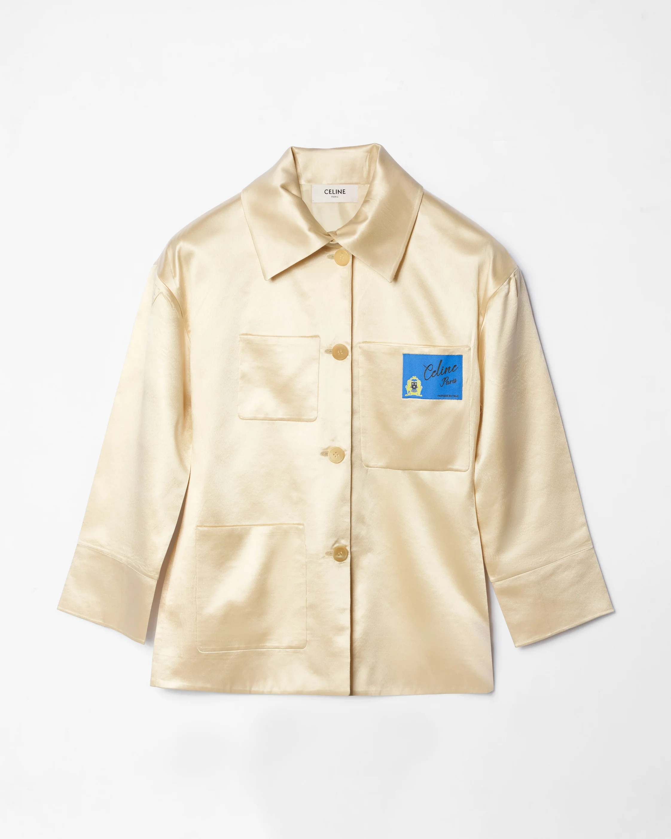 FLAT CHORE JACKET IN SATIN - 1