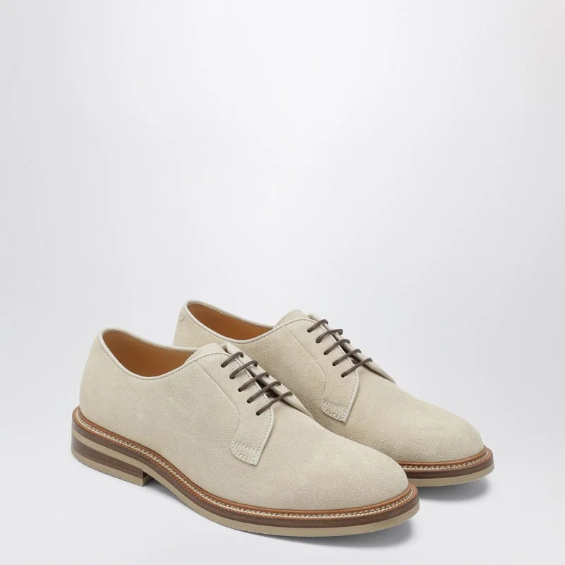 Brunello Cucinelli Panama Suede Derby Shoes Men - 1