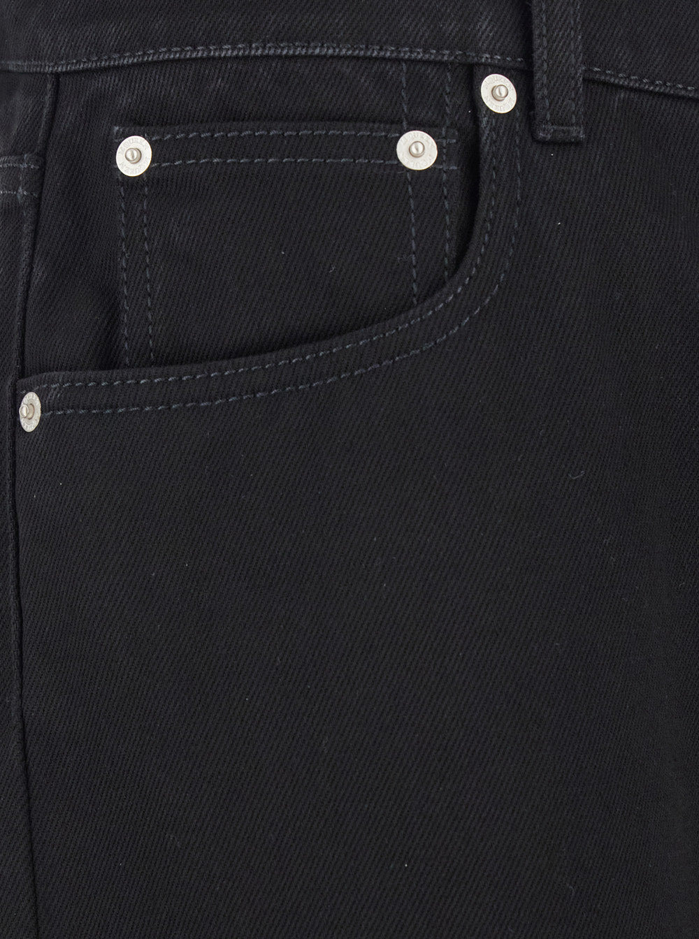 Alexander Mcqueen Men Black Jeans With Belt Loops And Logo Patch On The Rear In Denim Man - 3