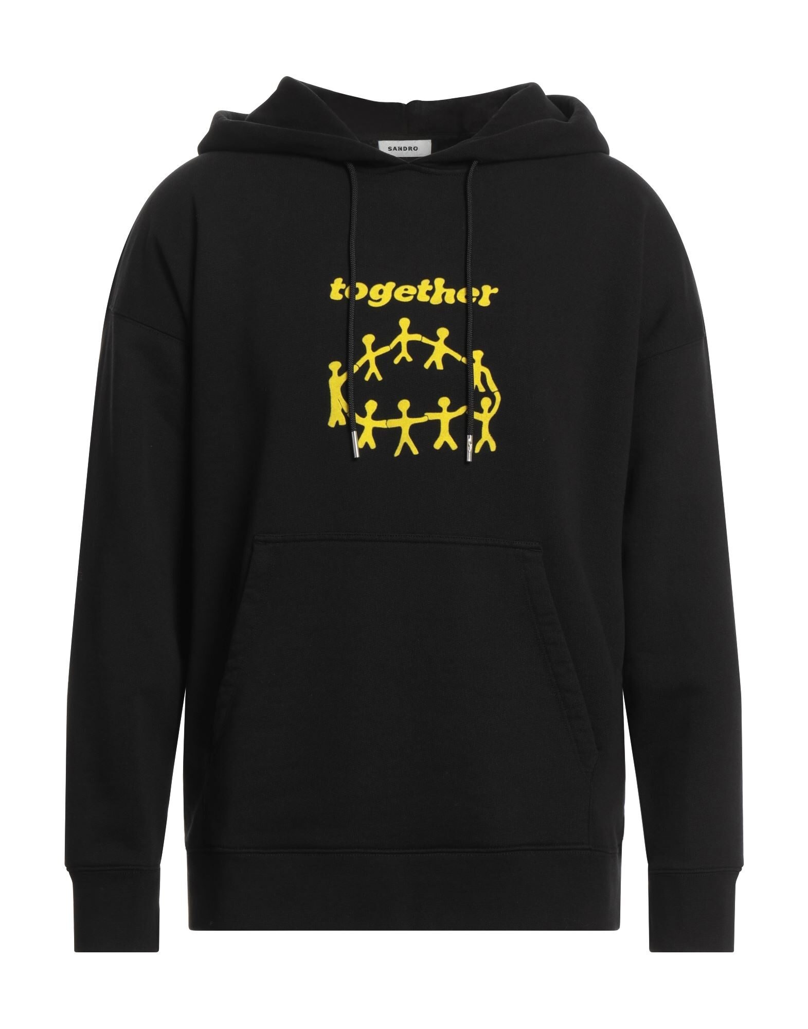 Black Men's Hooded Sweatshirt - 1