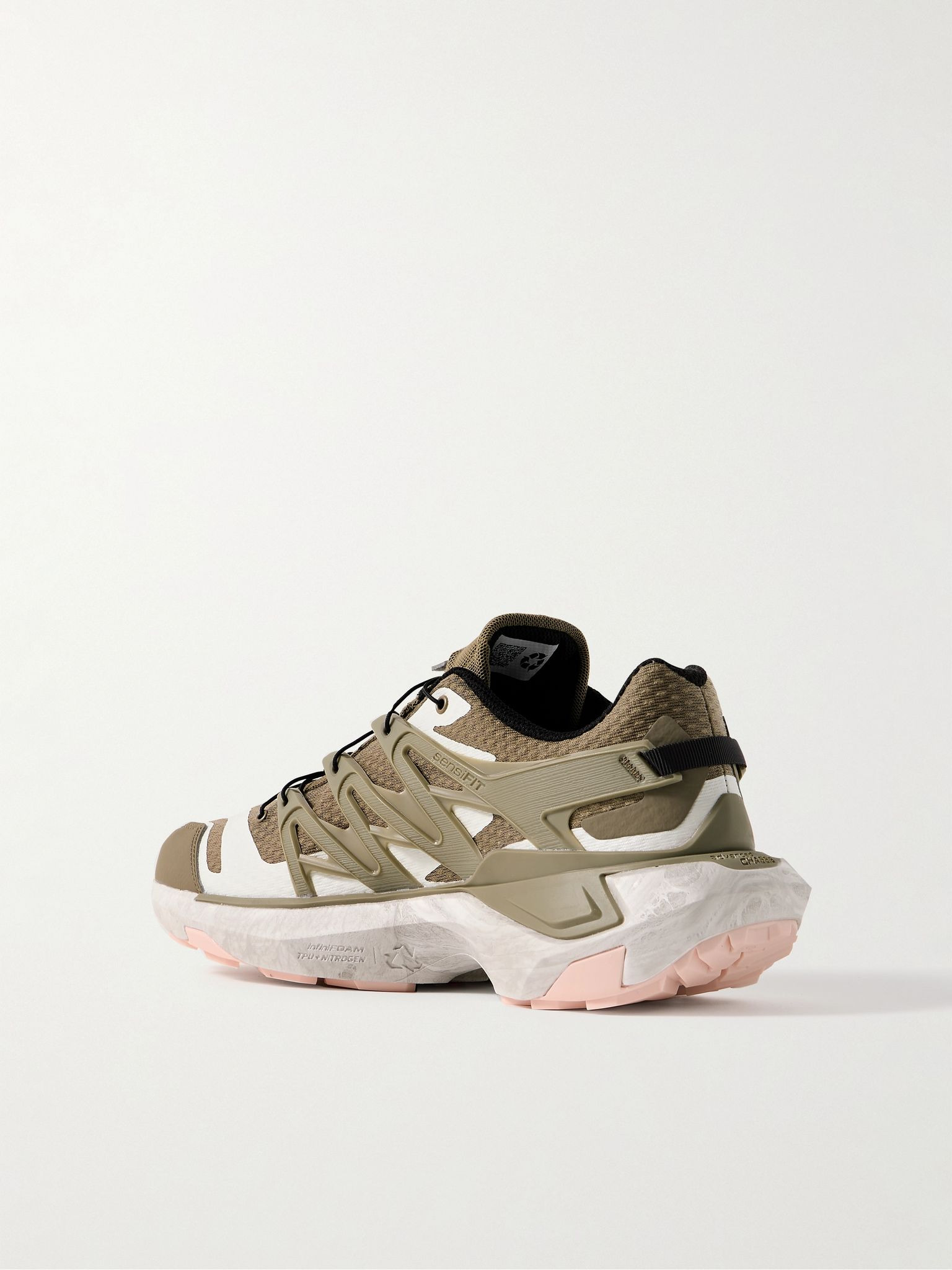 XT PU.RE ADVANCED Rubber-Trimmed Mesh Sneakers Green - 4