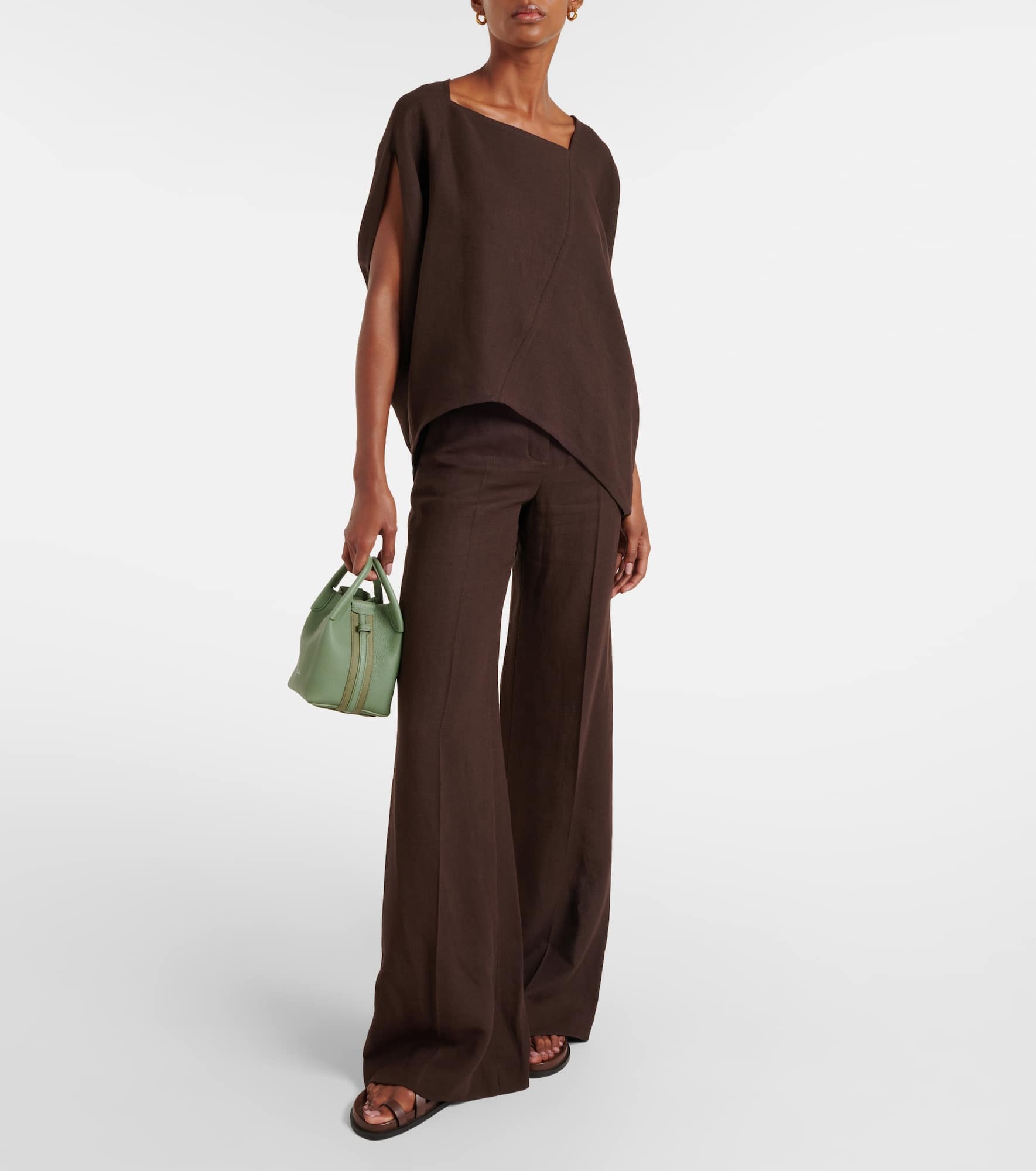 Gaia asymmetric linen top - 2