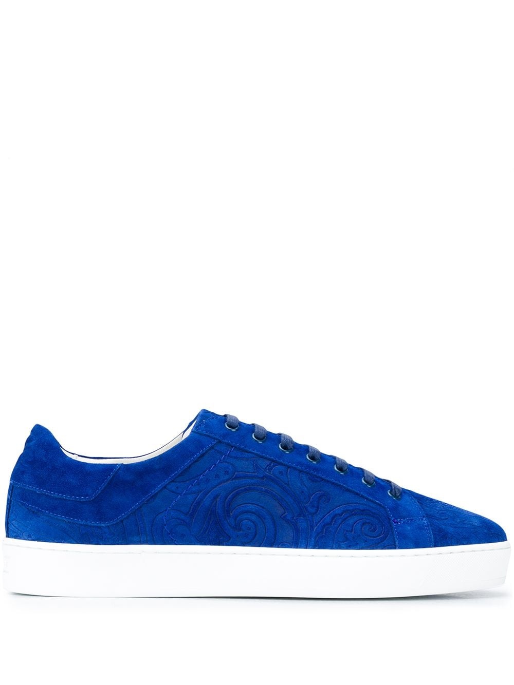 paisley-print suede sneakers - 1