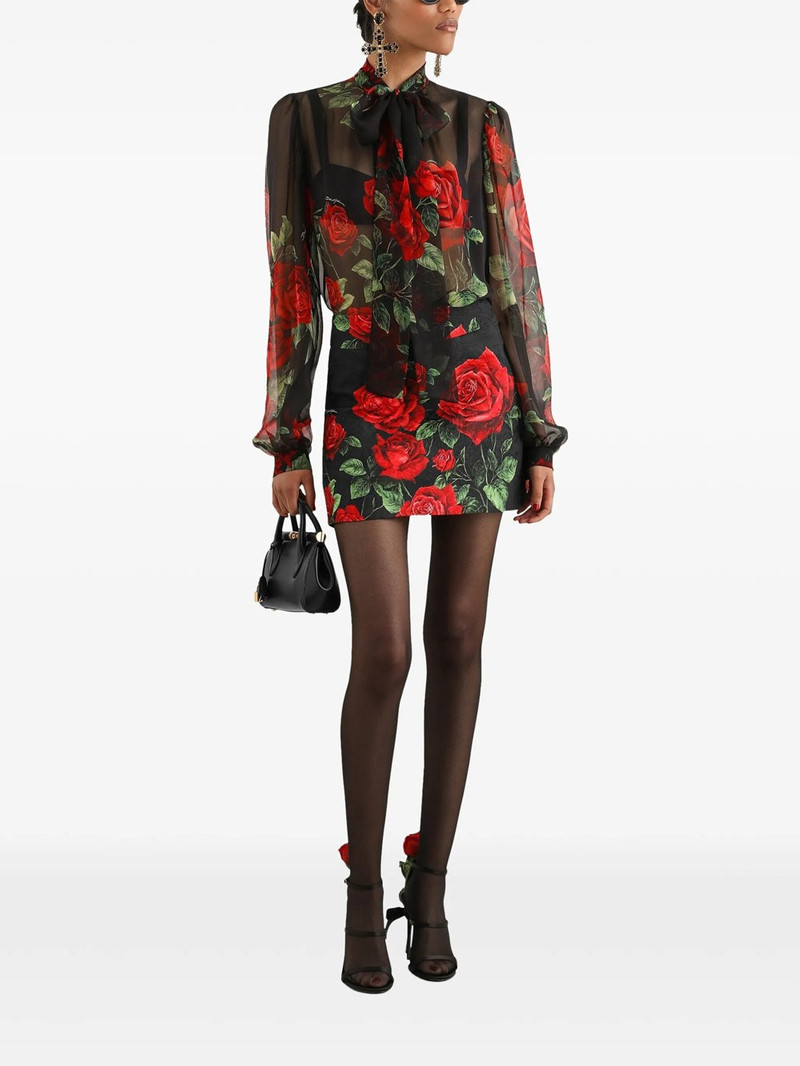 MINI SKIRT ROSE PRINT 3