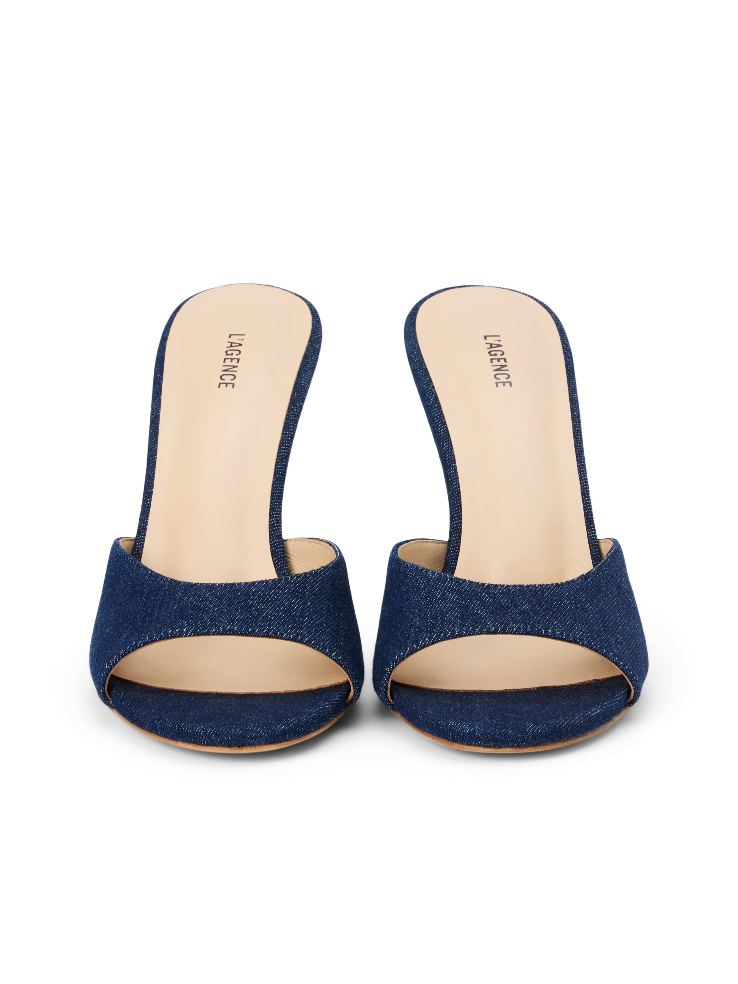 Avery Denim Peep-Toe Mule - 5