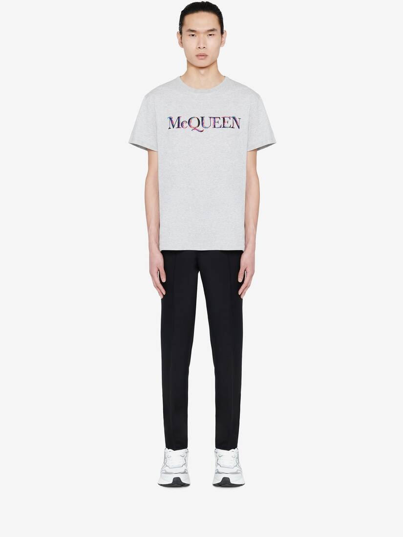 Men's Logo T-shirt in Pale Grey - 2