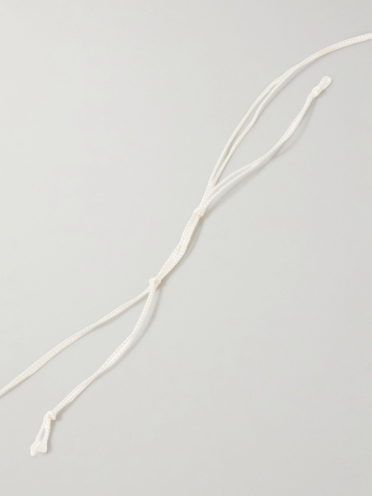 Melody cord and gold-plated necklace Cream - 3
