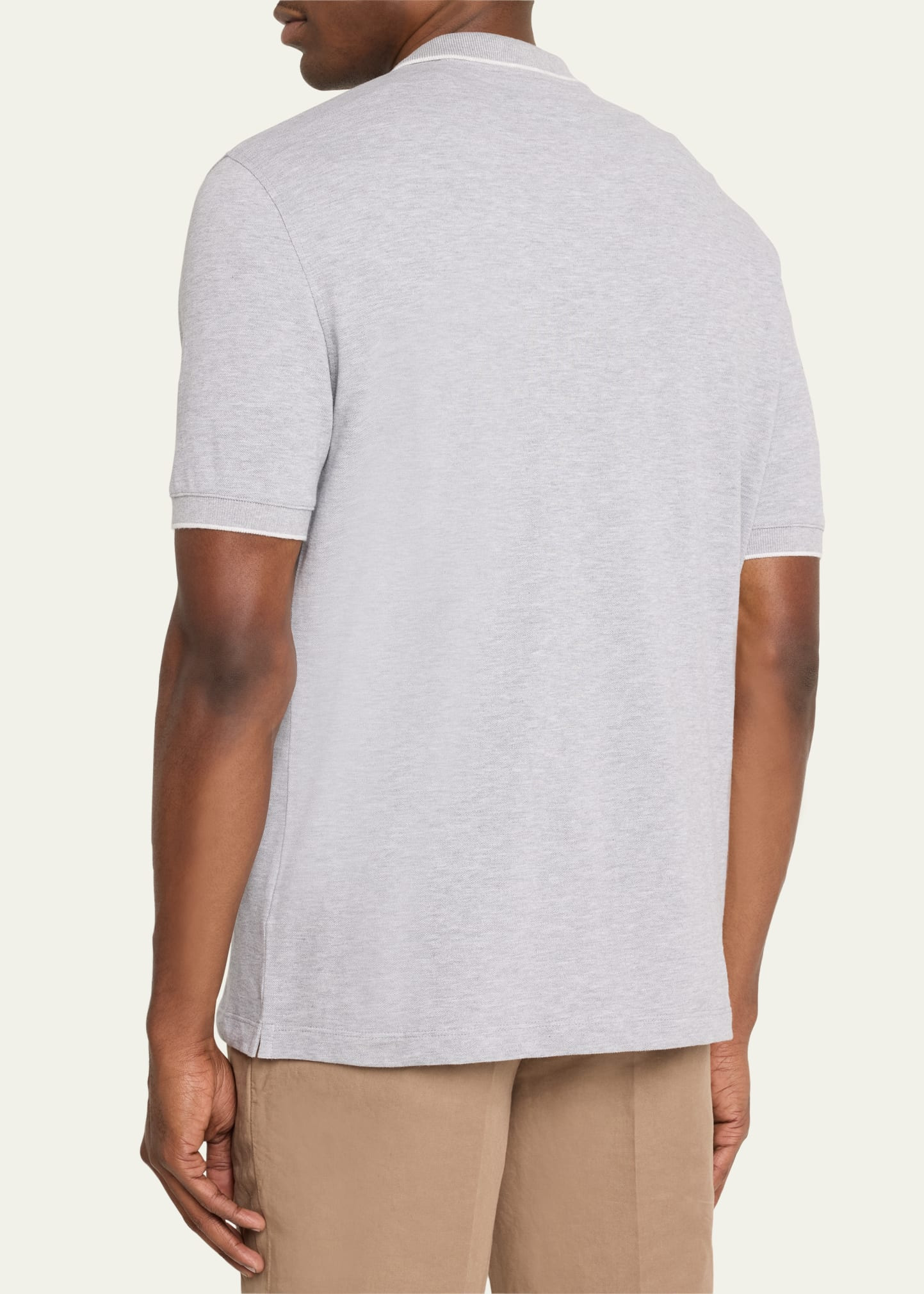 Men's Solid Pique Polo Shirt - 3