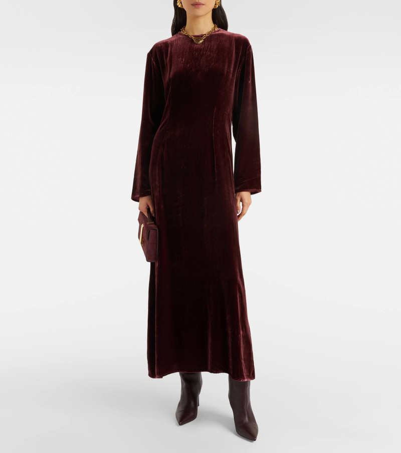 ASCENO Jody velvet midi dress outlook