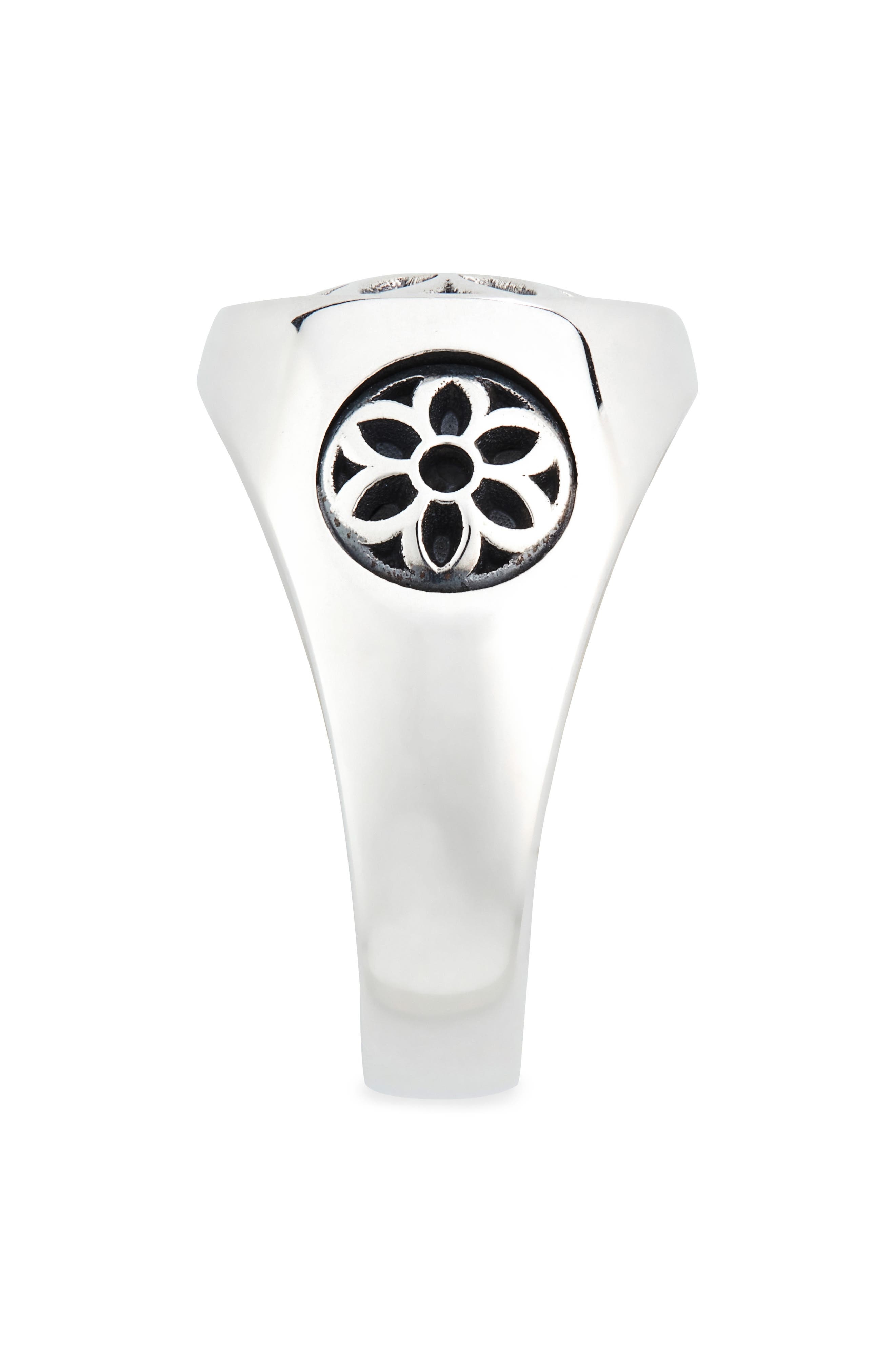 Small Sterling Silver Club Ring - 2