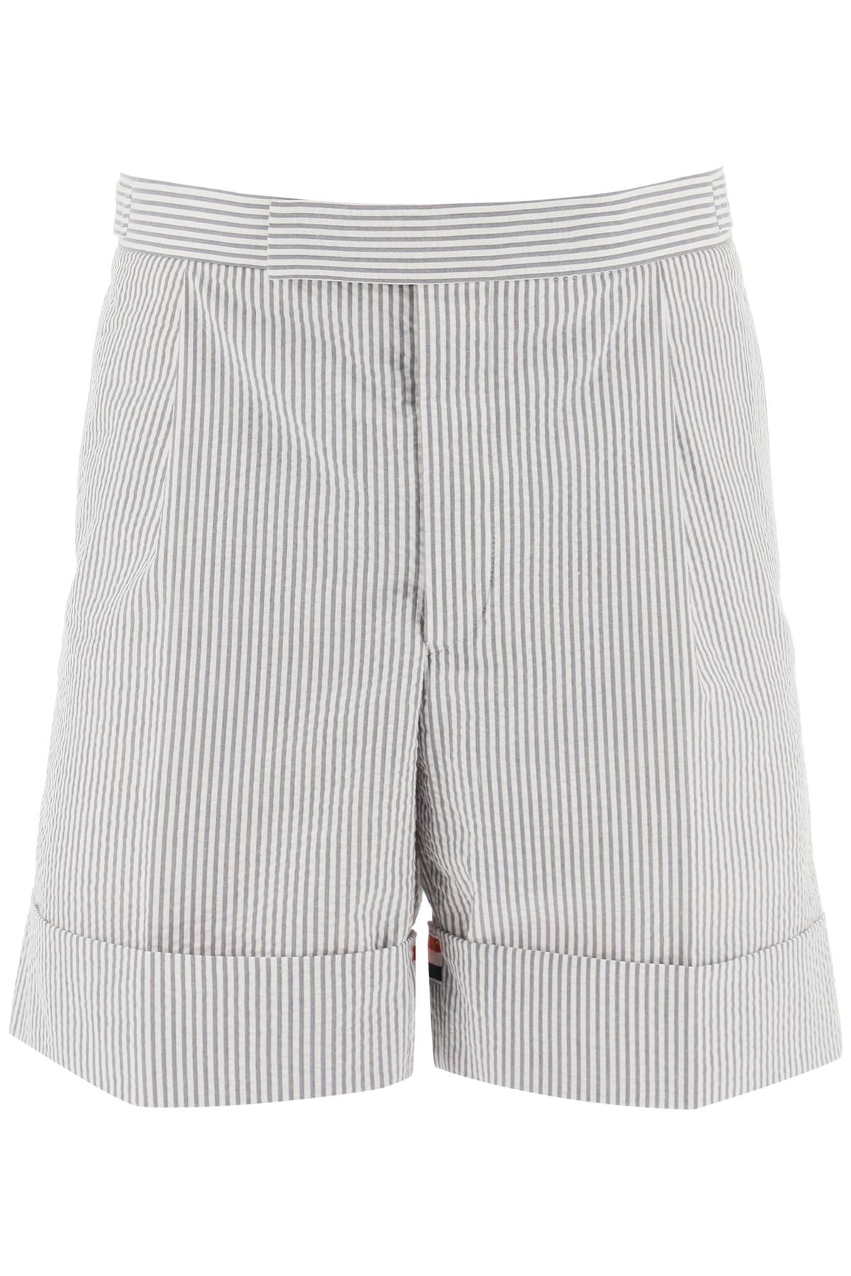 Striped Shorts With Tricolor Details - 1