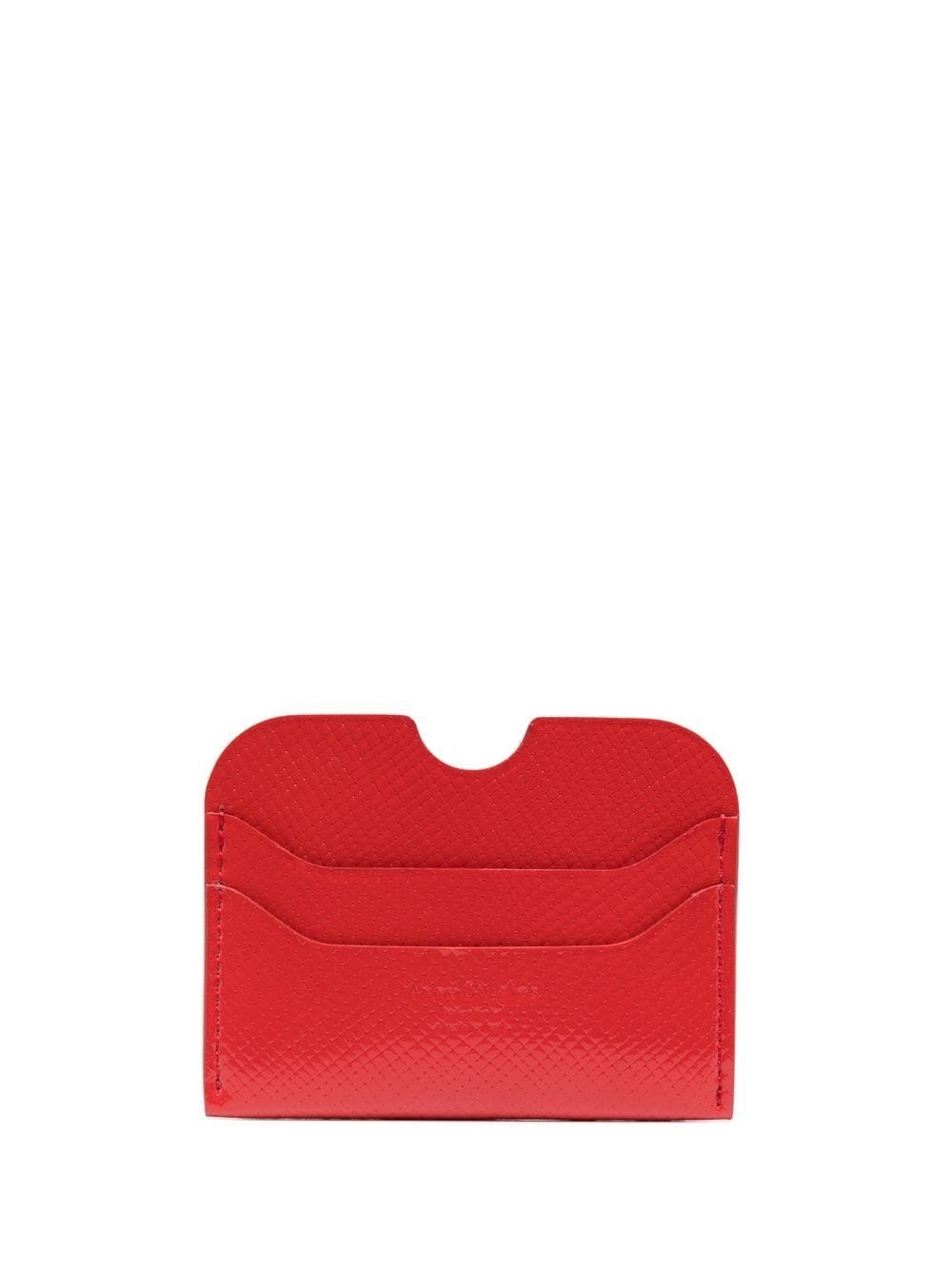 embossed-logo leather cardholder - 1