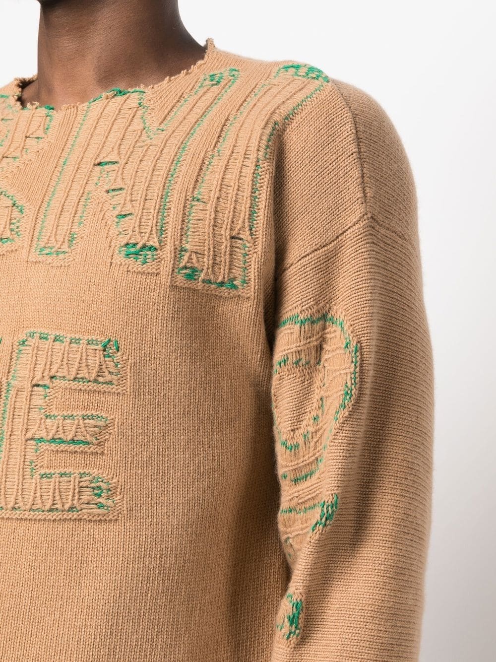 embroidered crew neck jumper - 4