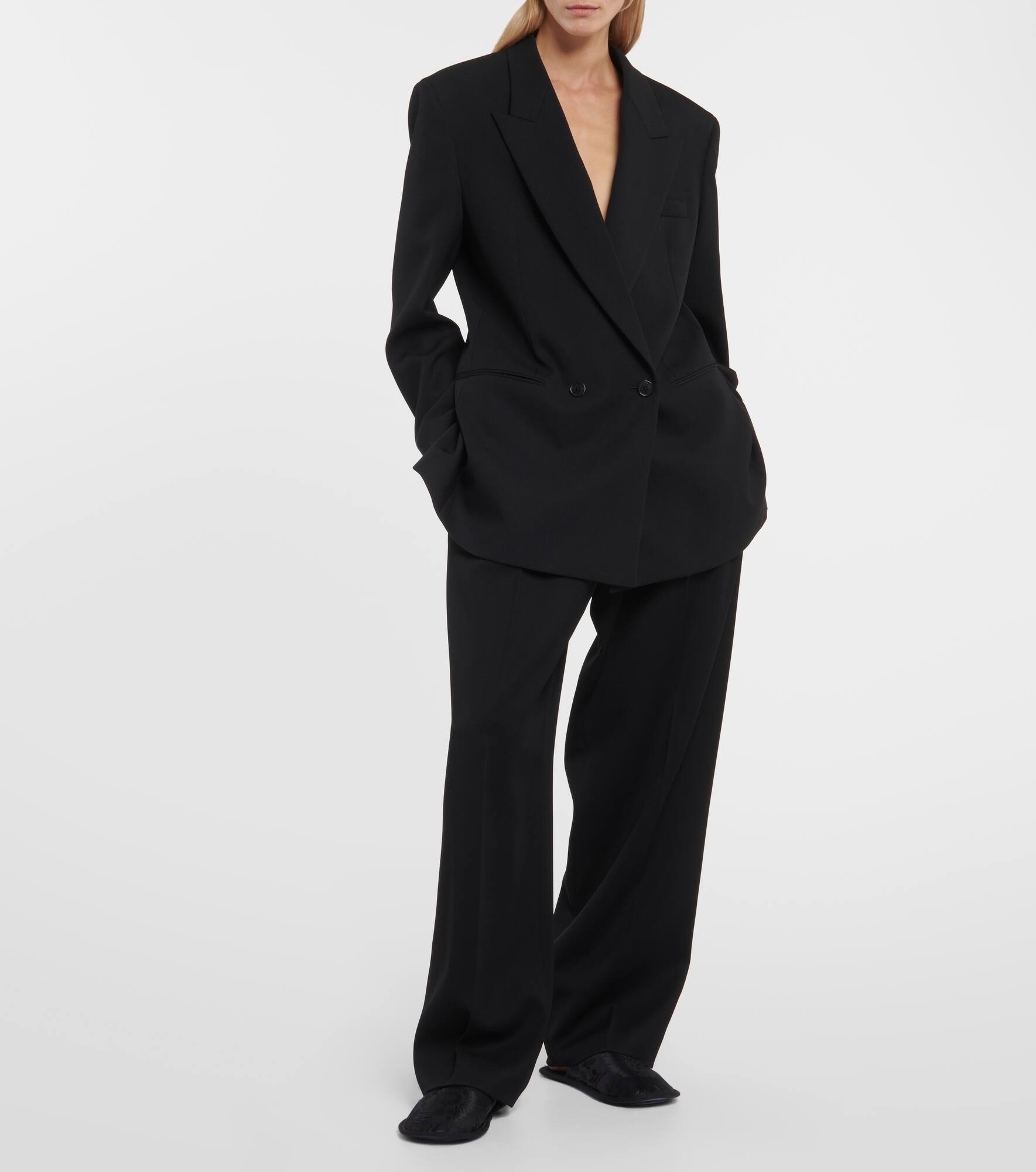 Lonan virgin wool wide-leg pants - 2