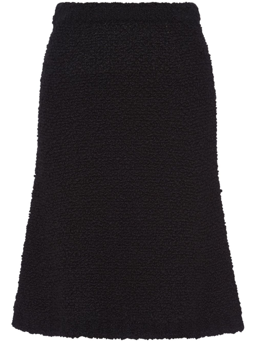 Prada Bouclé mohair knit skirt | farfetch | REVERSIBLE