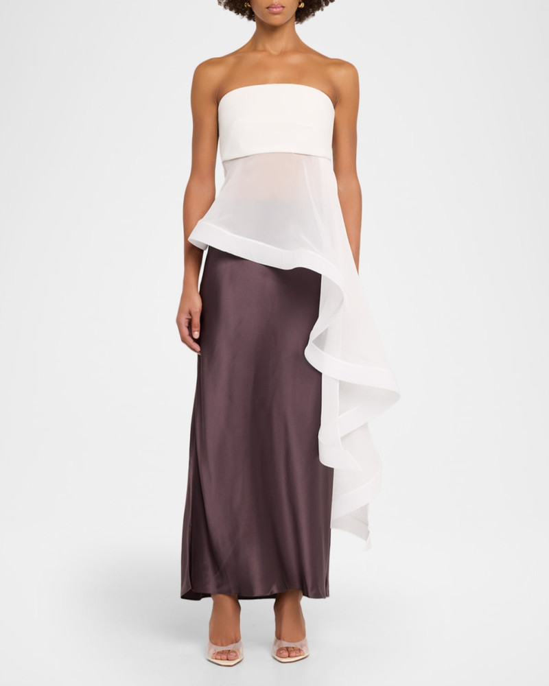 REISS Saskia A-Line Satin Maxi Slip Skirt outlook