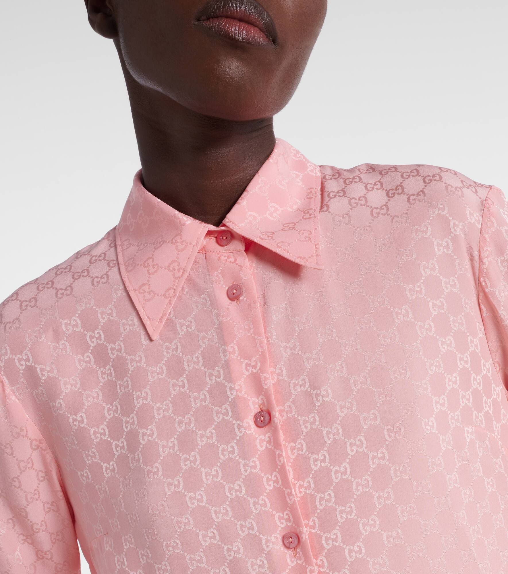 GG silk jacquard shirt - 4