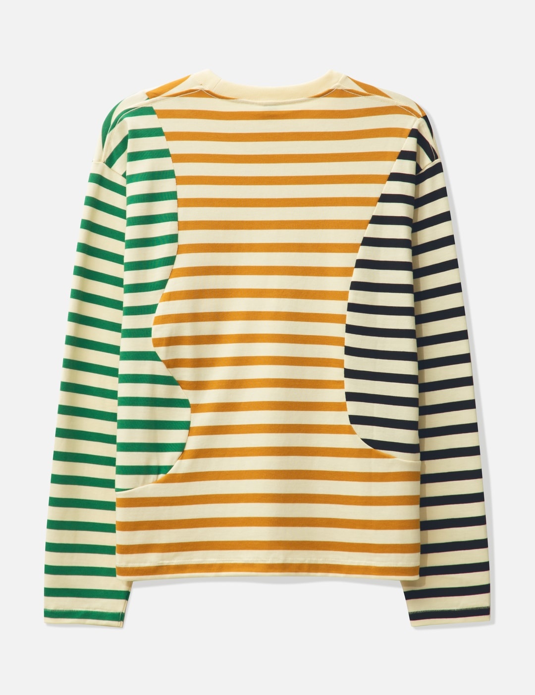 ORGANIC PANELED STRIPE LONG SLEEVE - 2
