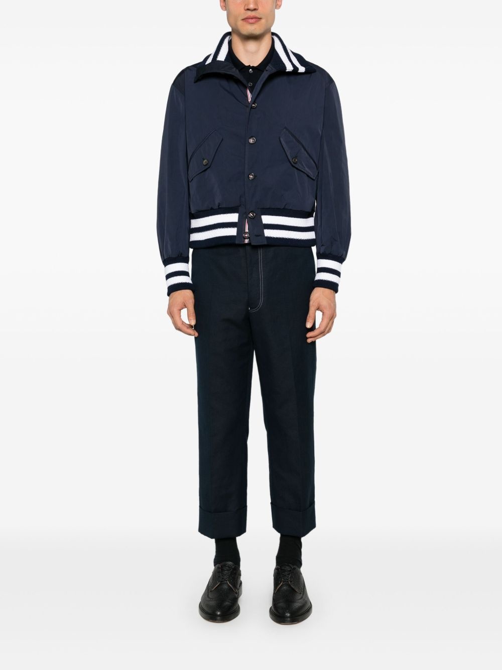 4-Bar stripe flight jacket - 2