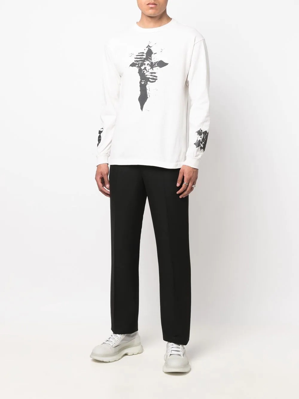 graphic-print long-sleeve T-shirt - 2