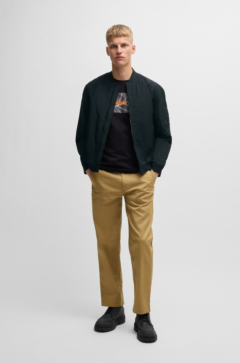 BOSS WATER-REPELLENT BOMBER JACKET WITH LOGO BADGE outlook