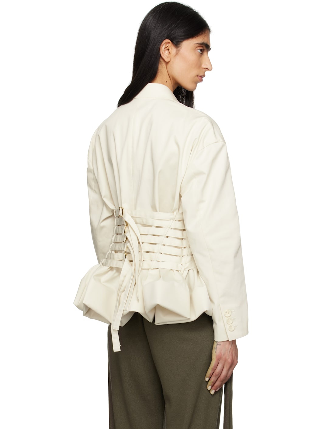 Off-White Buckle Blazer - 3