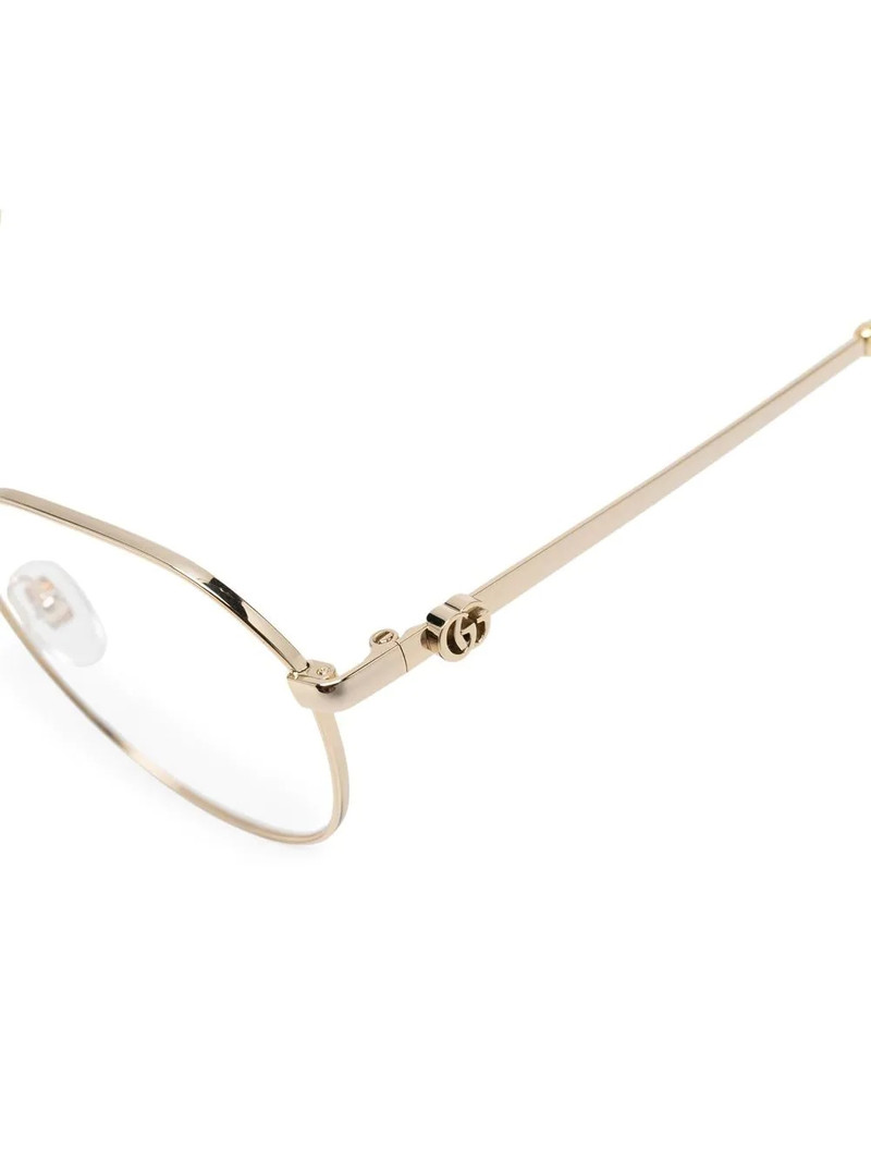 metallic-effect round-frame glasses 3