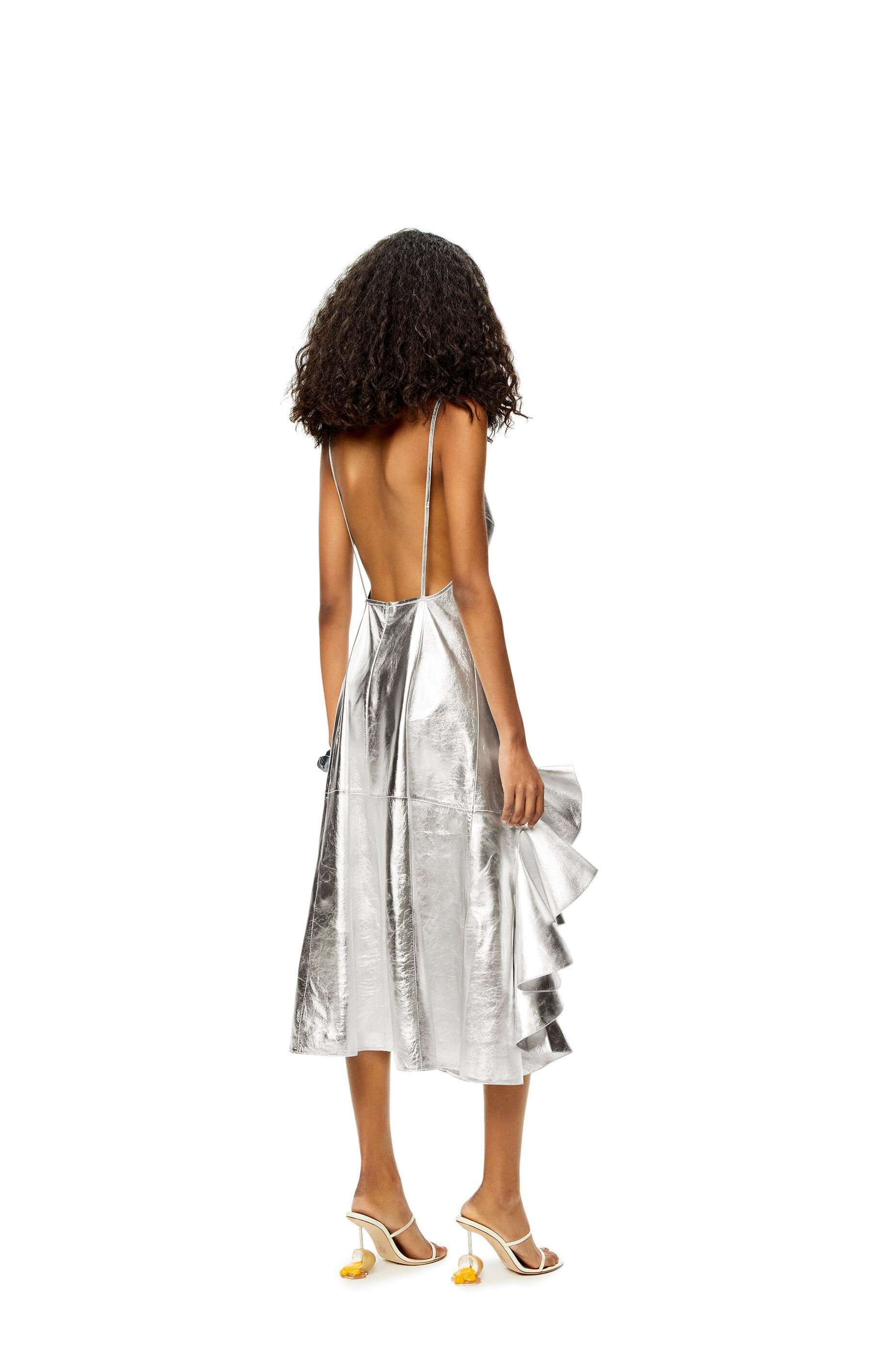 Ruffle dress in nappa - 3