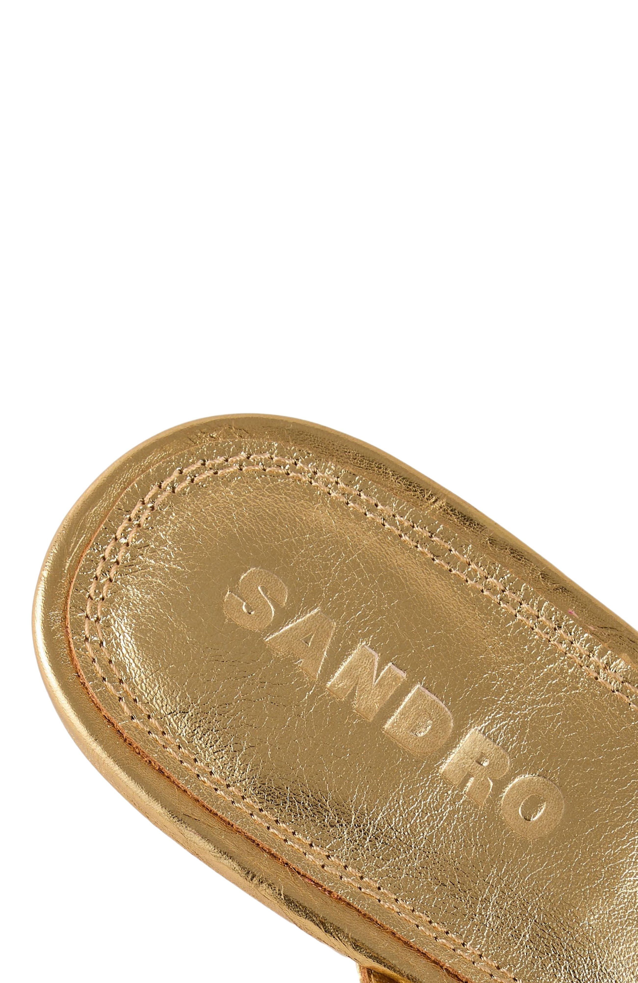 SANDRO Sandals with straps in Gold at Nordstrom - 4