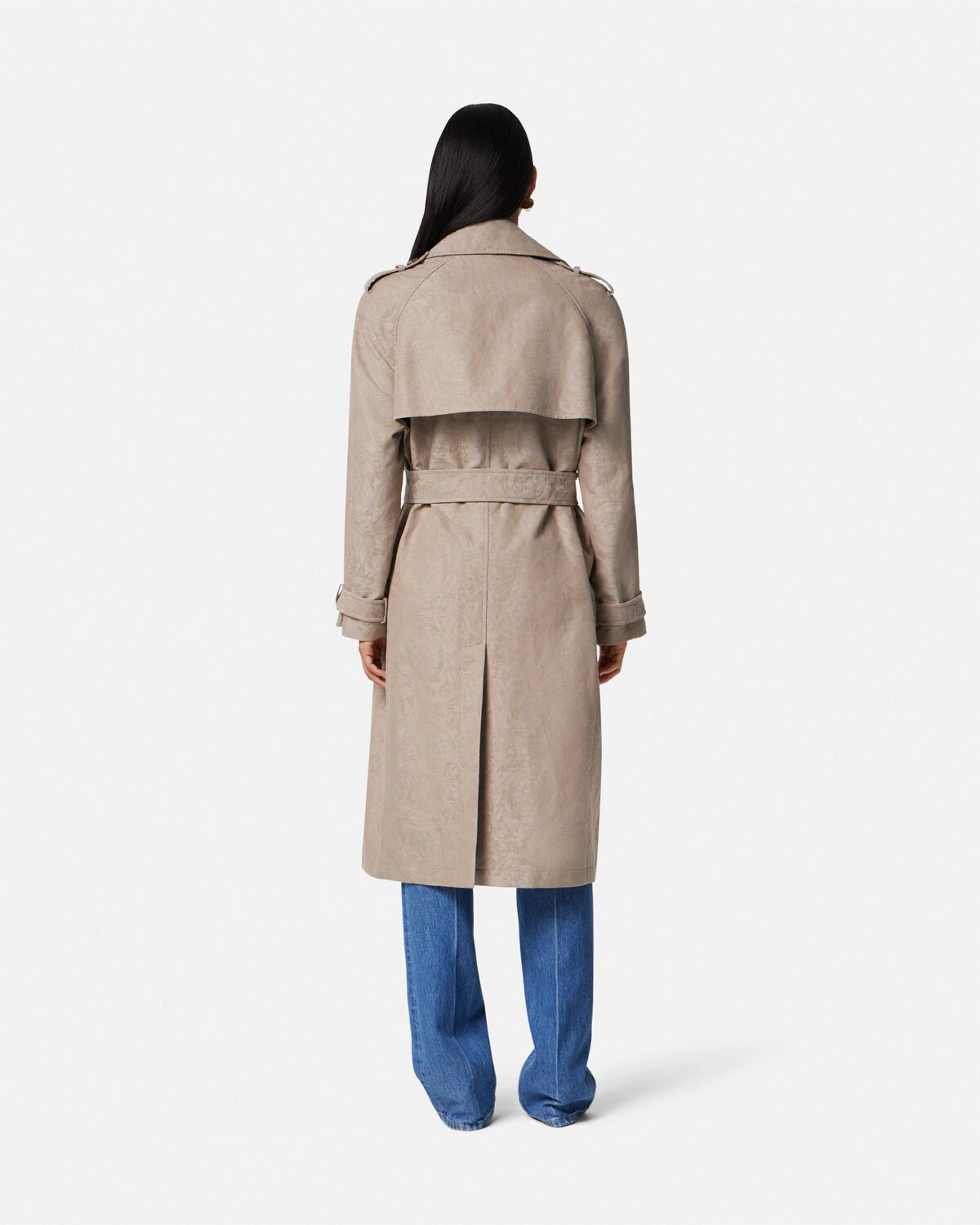 Barocco Jacquard Trench Coat - 5